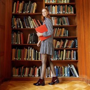 NWT Anthropologie Maeve Sterling Houndstooth Tunic